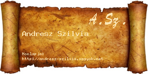 Andresz Szilvia névjegykártya